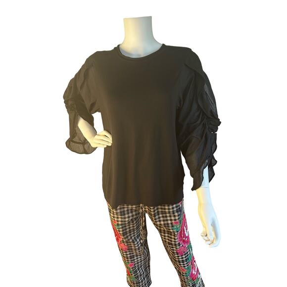 Kobi Halperin Flounce Blouson Sleeve Top - Picture 1 of 8